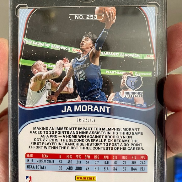 JA MORANT CHRONICLES SILVER HOLO ROOKIE - Picture 3 of 4